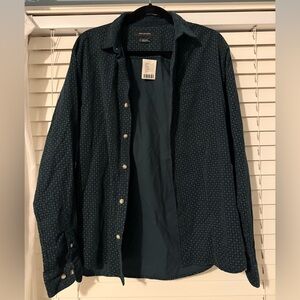 Urban Outfitters Dark Teal Patterned Shirt